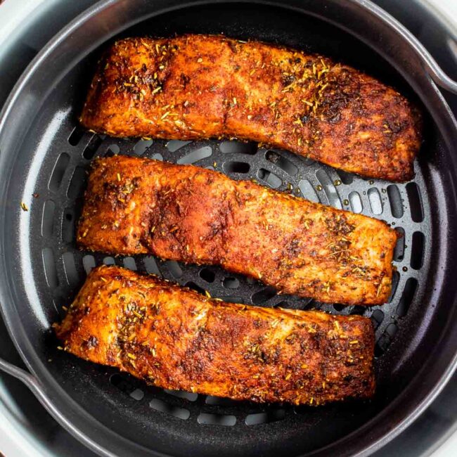 lemon fillets in an air fryer.
