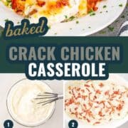 pin for baked crack chicken casserole.