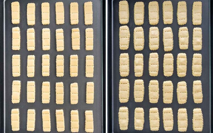 process shots showing how to make shortbread cookies.