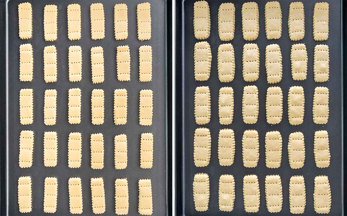 process shots showing how to make shortbread cookies.