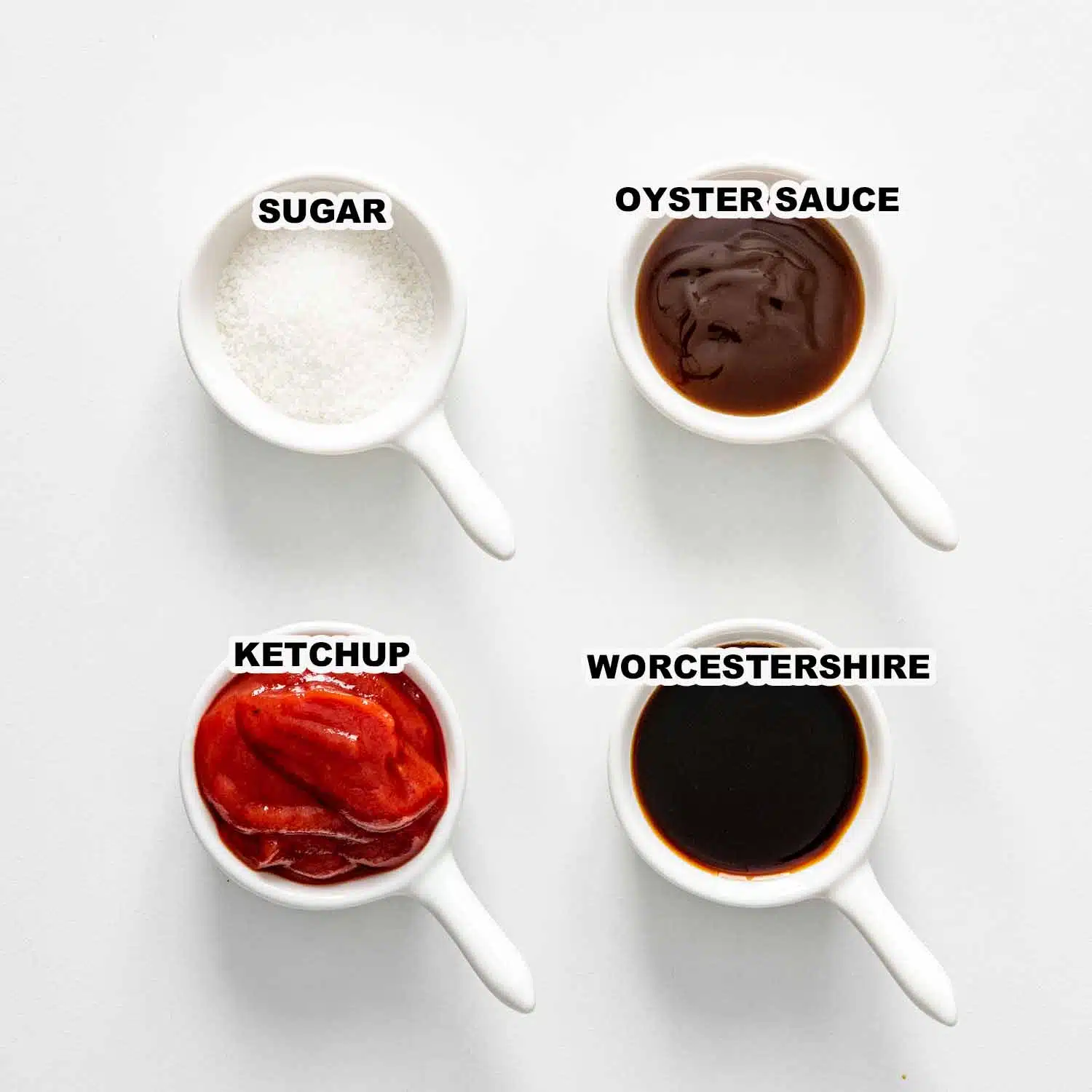 ingredients needed to make chicken katsu with tonkatsu sauce.