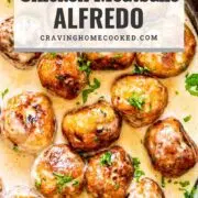 pin for chicken meatball alfredo.